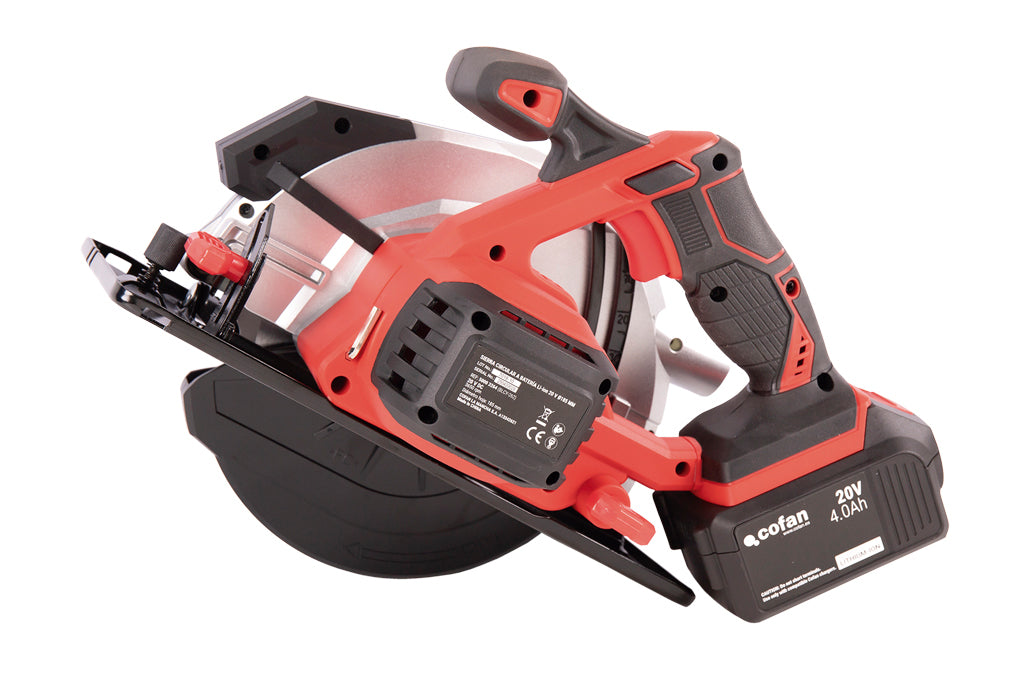 Cofan – Sierra Circular a Batería 20 V Brushless | Disco Ø185 mm | 3.650 rpm | Corte 50 mm | Con o Sin Batería y Cargador