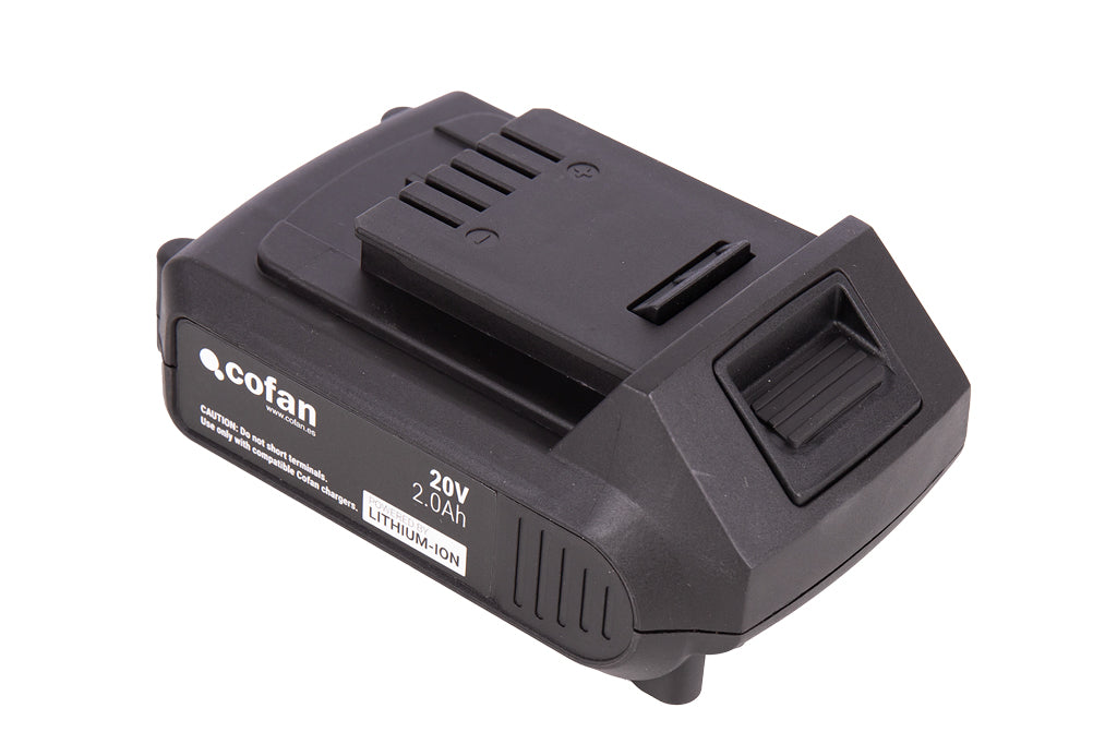 Cofan – Pack Cargador 20 V 2.4 A + Batería 20 V 2.0 Ah Li-Ion | Sistema 1 for All | Protección Contra Sobrecarga