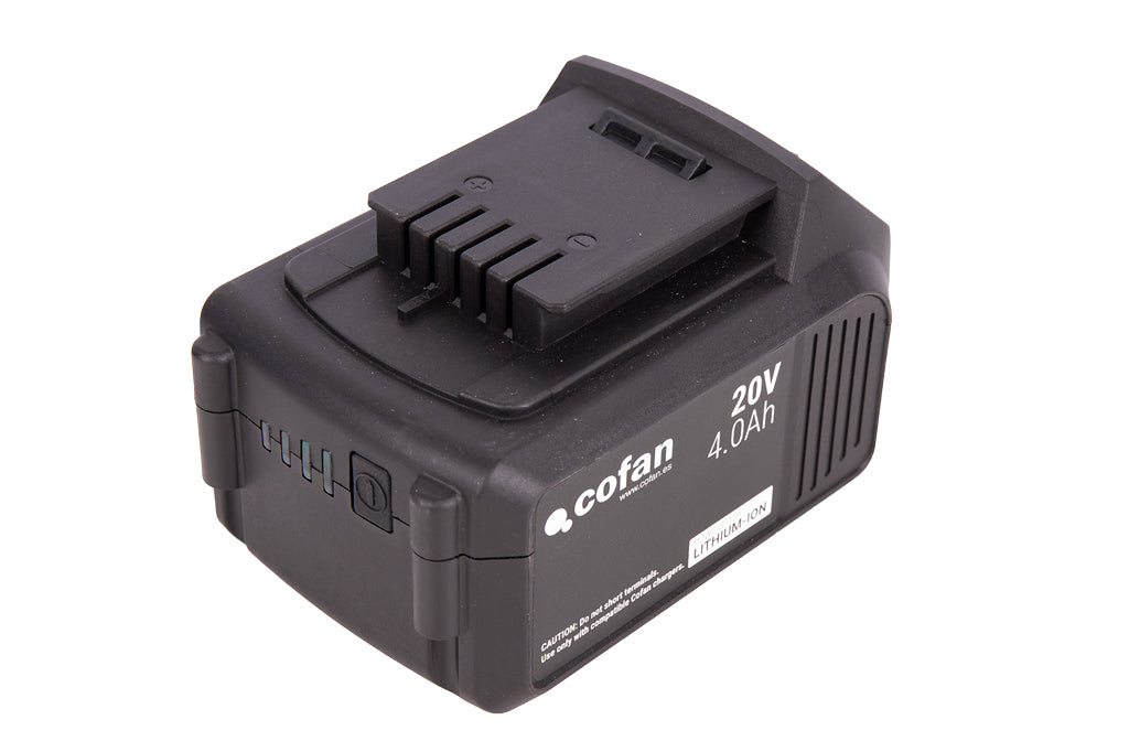 Cofan – Pack Cargador 20 V 4.5 A + Batería 20 V 4.0 Ah Li-Ion | Sistema 1 for All | Protección Contra Sobrecarga