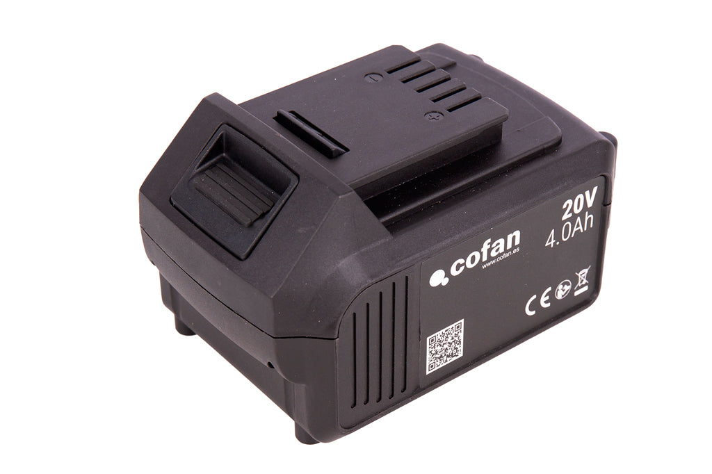 Cofan – Pack Cargador 20 V 4.5 A + Batería 20 V 4.0 Ah Li-Ion | Sistema 1 for All | Protección Contra Sobrecarga