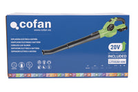 Cofan – Sopladora Eléctrica a Batería Li-ion 20 V | 12.000 rpm | 2 Velocidades | Con Batería y Cargador