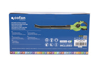 Cofan – Sopladora Eléctrica a Batería Li-ion 20 V | 12.000 rpm | 2 Velocidades | Con Batería y Cargador