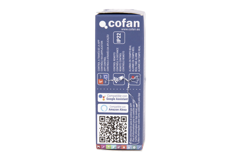 Cofan – Sensor Inteligente para Puertas y Ventanas | WiFi y Bluetooth | Compatible con Alexa y Google | Protección Antirrobo