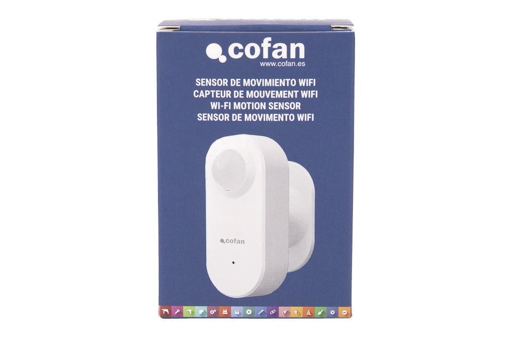 Cofan – Sensor de Movimiento Inteligente | WiFi + Bluetooth | Compatible con Alexa y Google | Seguridad para el Hogar