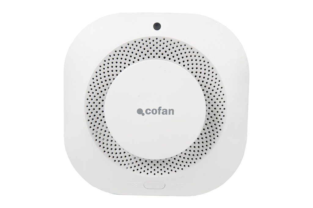 Cofan – Detector de Humo Inteligente | WiFi + Bluetooth | Compatible con Alexa y Google | Alarma 80 dB | App Smart Life