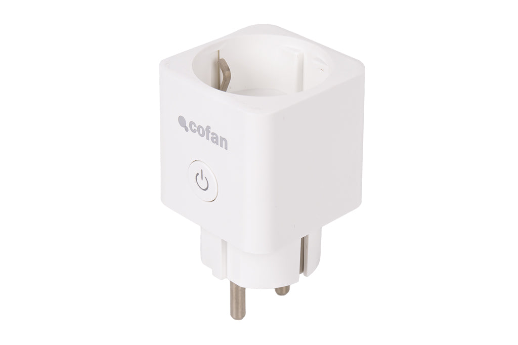 Cofan – Enchufe Inteligente WiFi + Bluetooth | Control Remoto desde App | Compatible con Alexa y Google | Temporizador y Protección Infantil