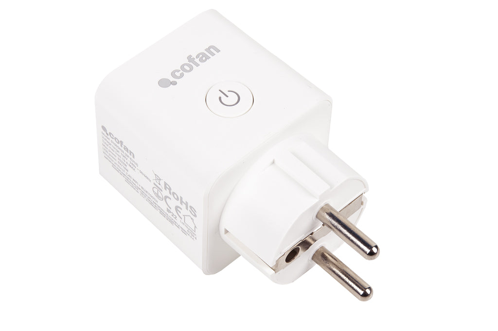 Cofan – Enchufe Inteligente WiFi + Bluetooth | Control Remoto desde App | Compatible con Alexa y Google | Temporizador y Protección Infantil