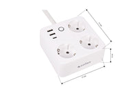 Cofan – Regleta Inteligente WiFi con 3 Tomas + 2 Puertos USB + 1 USB-C | Control Remoto | Compatible con Alexa y Google | App Smart Life o Tuya