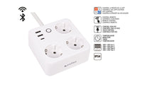 Cofan – Regleta Inteligente WiFi con 3 Tomas + 2 Puertos USB + 1 USB-C | Control Remoto | Compatible con Alexa y Google | App Smart Life o Tuya