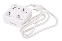 Cofan – Regleta Inteligente WiFi con 3 Tomas + 2 Puertos USB + 1 USB-C | Control Remoto | Compatible con Alexa y Google | App Smart Life o Tuya