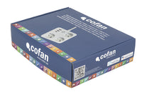 Cofan – Regleta Inteligente WiFi con 3 Tomas + 2 Puertos USB + 1 USB-C | Control Remoto | Compatible con Alexa y Google | App Smart Life o Tuya