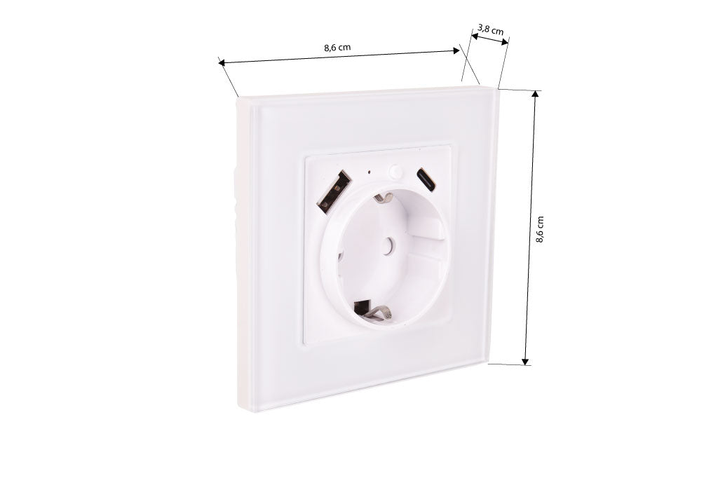 Cofan – Base de Enchufe Inteligente con USB y Tipo C | WiFi + Bluetooth | Compatible Alexa y Google | Control Remoto y Temporizador
