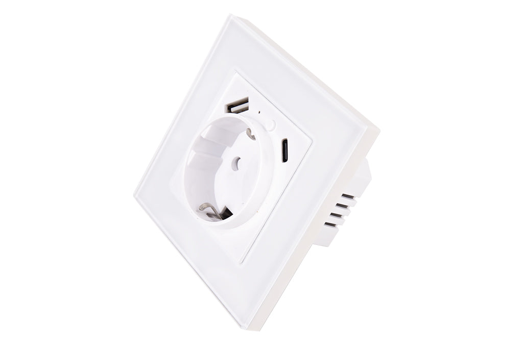 Cofan – Base de Enchufe Inteligente con USB y Tipo C | WiFi + Bluetooth | Compatible Alexa y Google | Control Remoto y Temporizador