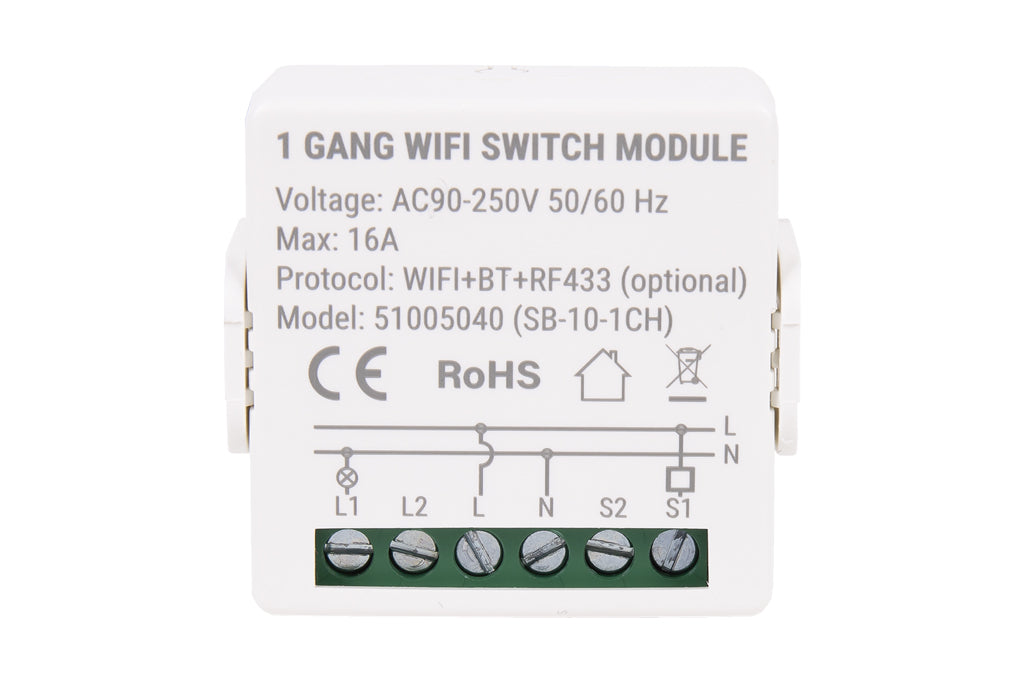 Cofan – Relé WiFi Inteligente Individual 16A | Automatiza Interruptores y Enchufes | Compatible con App Smart Life y Tuya | Alexa y Google