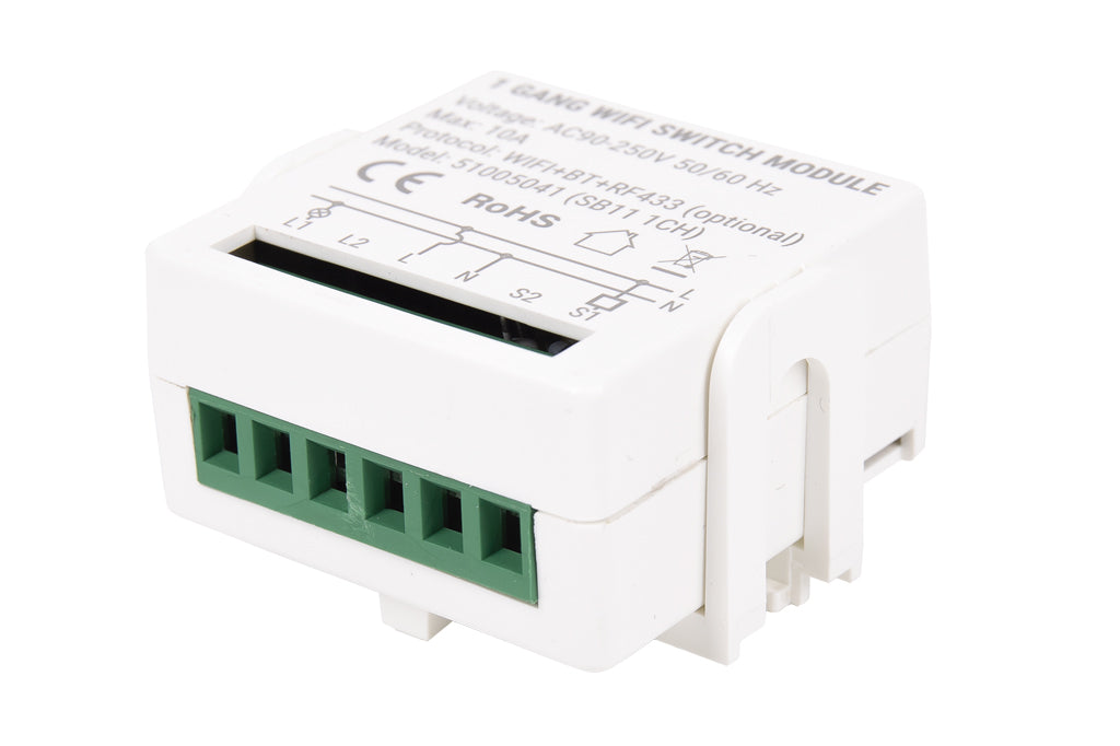 Cofan – Relé Inteligente WiFi 1 Interruptor | Para Luces hasta 10 A | Control por App Smart Life o Tuya | Compatible con Alexa y Google