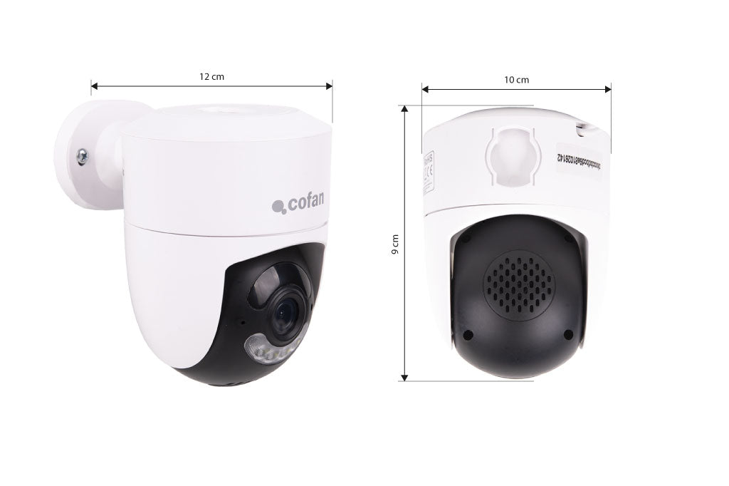Cofan – Cámara de Seguridad Inteligente con WiFi | Visión 355º | Audio Bidireccional | Control Remoto TuyaSmart