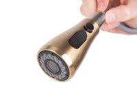 Cofan – Grifo de Cocina Extensible Dorado | 3 Funciones | Giro 360° | Acero Inox 304 | Cartucho Cerámico Ø35 mm