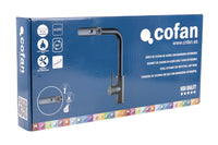 Cofan – Grifo de Cocina Negro 3 Funciones | Giro 360° | Acero Inox 304 | Cartucho Cerámico Ø35 mm