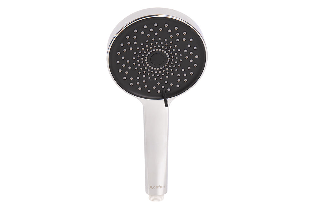 Cofan – Kit de Ducha: Mango + Flexo + Soporte | 3 Funciones | ABS Cromado | Ahorro 9 l/min