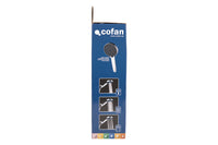 Cofan – Kit de Ducha: Mango + Flexo + Soporte | 3 Funciones | ABS Cromado | Ahorro 9 l/min