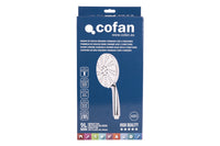 Cofan – Mango de Ducha Cromado de Alta Presión | 5 Funciones | Ø15,5 cm | Ahorro 9 l/min