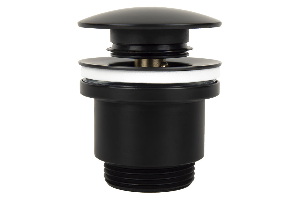 Cofan – Válvula Click-Clack Ø63 mm | Latón Negro Mate | Rosca 1" 1/4 | Universal con y sin Rebosadero