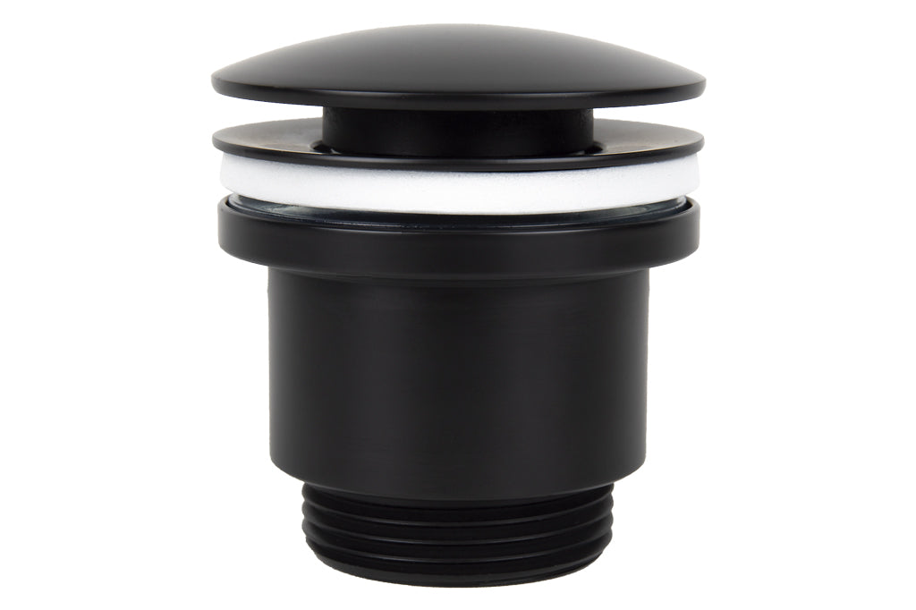 Cofan – Válvula Click-Clack Ø63 mm | Latón Negro Mate | Rosca 1" 1/4 | Universal con y sin Rebosadero