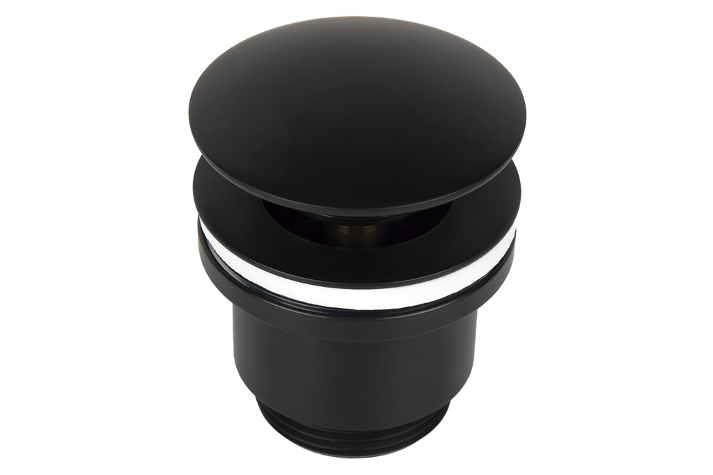 Cofan – Válvula Click-Clack Ø63 mm | Latón Negro Mate | Rosca 1" 1/4 | Universal con y sin Rebosadero