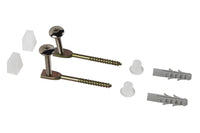 Cofan – Conjunto de Tornillos Horizontales | Fijación para Inodoro | M5 x 75 mm | Incluye Tapones y Tacos