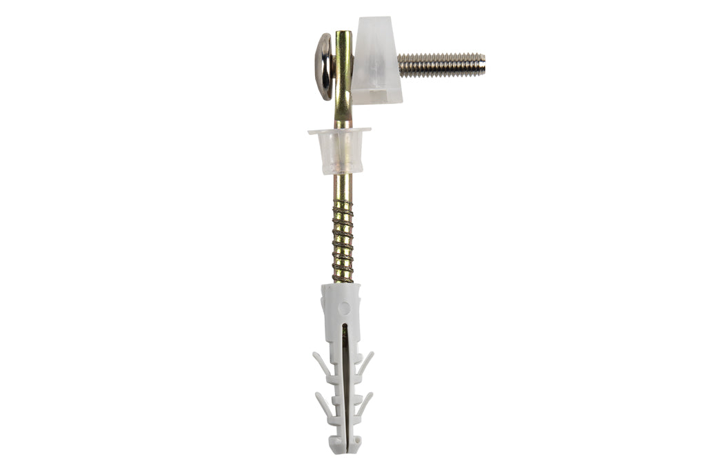 Cofan – Conjunto de Tornillos Horizontales | Fijación para Inodoro | M5 x 75 mm | Incluye Tapones y Tacos