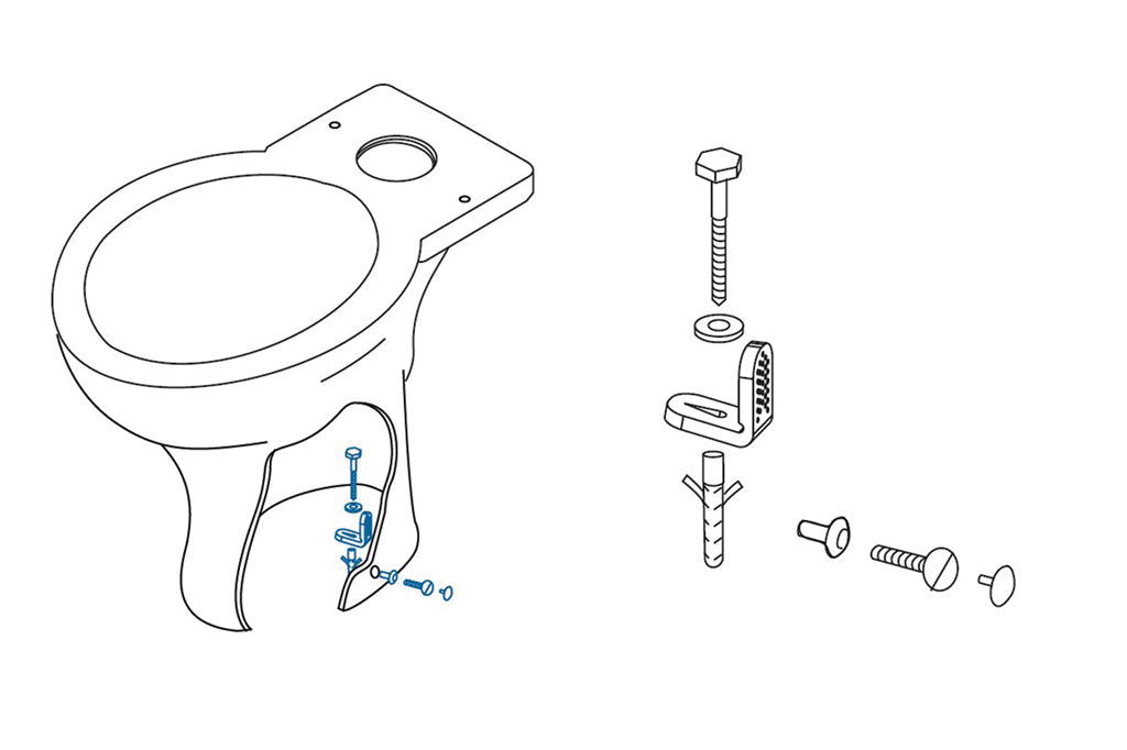 Cofan – Conjunto de Tornillos para Inodoro | Fijación Horizontal | Soporte de Nylon | Incluye Tornillos y Tapones