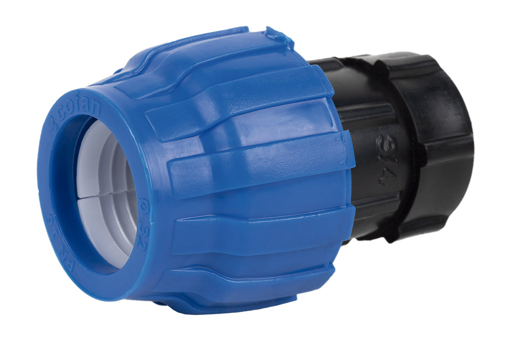 Cofan – Enlace Recto con Rosca Hembra BSP para Tubería PE | PN16 | Varias Medidas