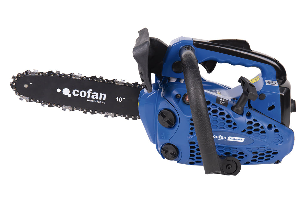 Cofan – Motosierra de Poda Gasolina 25,4 cc Vancouver | Espada 10” | 0,9 CV | Cadena 3/8” Bajo Perfil | Antivibración