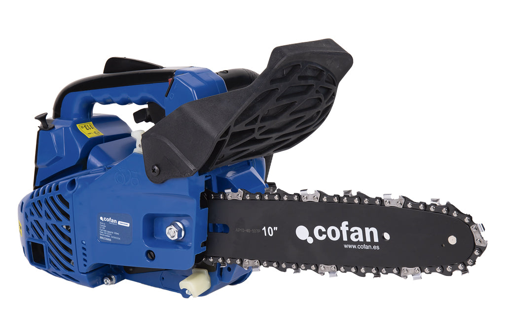 Cofan – Motosierra de Poda Gasolina 25,4 cc Vancouver | Espada 10” | 0,9 CV | Cadena 3/8” Bajo Perfil | Antivibración