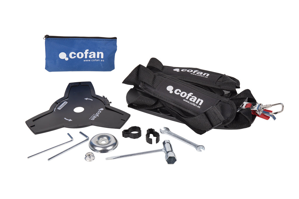 Cofan – Desbrozadora de Gasolina Kentuky | Motor 2 Tiempos 51,7 cc | Manillar Plegable | Arnés Doble Ergonómico