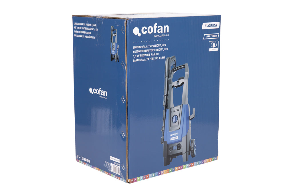 Cofan – Limpiadora de Alta Presión Florida | 1600 W | 130 bares | Sistema TSS Compacto