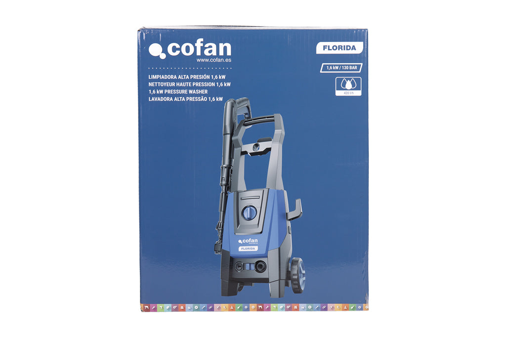 Cofan – Limpiadora de Alta Presión Florida | 1600 W | 130 bares | Sistema TSS Compacto