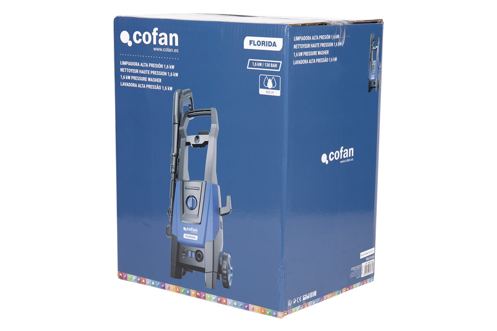 Cofan – Limpiadora de Alta Presión Florida | 1600 W | 130 bares | Sistema TSS Compacto