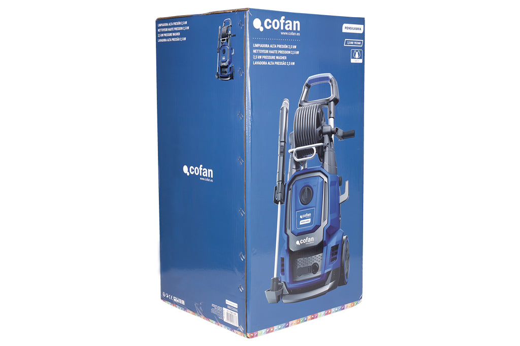 Cofan – Limpiadora de Alta Presión Pensilvania | 2500 W | 195 bares | Sistema TSS Antigoteo