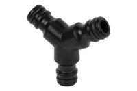 Cofan – Conector Triple en Forma de Y para Mangueras de Jardín | Unión Manguera-Manguera | Polietileno Resistente | Instalación Rápida
