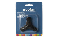 Cofan – Conector Triple en Forma de Y para Mangueras de Jardín | Unión Manguera-Manguera | Polietileno Resistente | Instalación Rápida