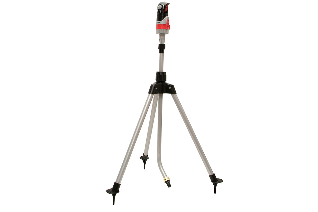 Cofan – Aspersor 4 Posiciones con Trípode Telescópico | Rotación 15° a 360° | Riego de Jardines y Césped