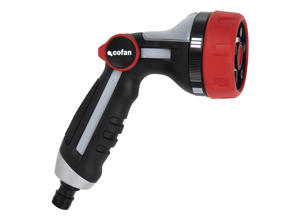 Cofan – Pistola de Riego con Control de Caudal | 5 Modos de Riego | Ultraligera y Ergonómica