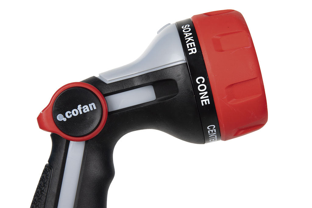 Cofan – Pistola de Riego 7 Modos con Control de Caudal | Diseño Ergonómico | Ideal para Jardín y Limpieza
