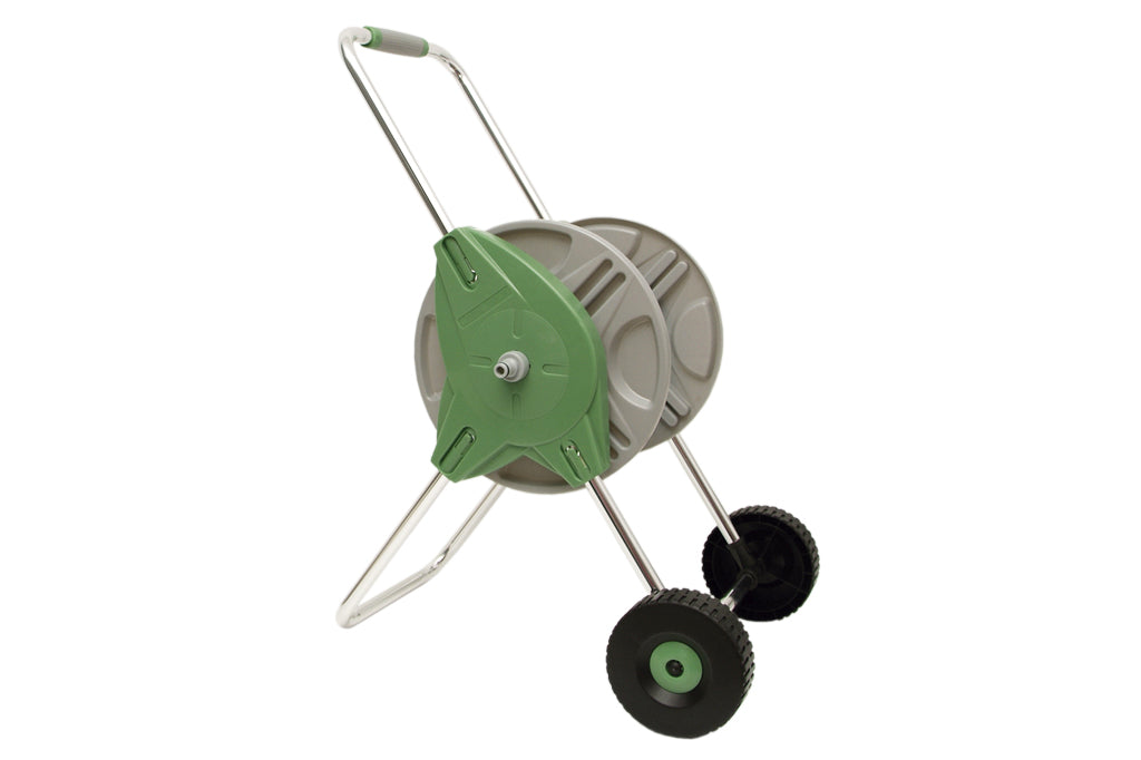 Cofan – Enrollador de Manguera con Ruedas | Carro Portátil para Jardín | Transporte Cómodo y Antigoteo