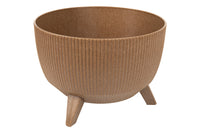 Cofan – Maceta Decorativa Marrón con Patas Desmontables | Diseño Rayado | Resistente a UV | Varias Medidas
