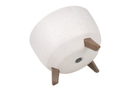 Cofan – Maceta Decorativa Blanca con Patas Desmontables | Diseño Rayado | Resistente a UV | Varias Medidas
