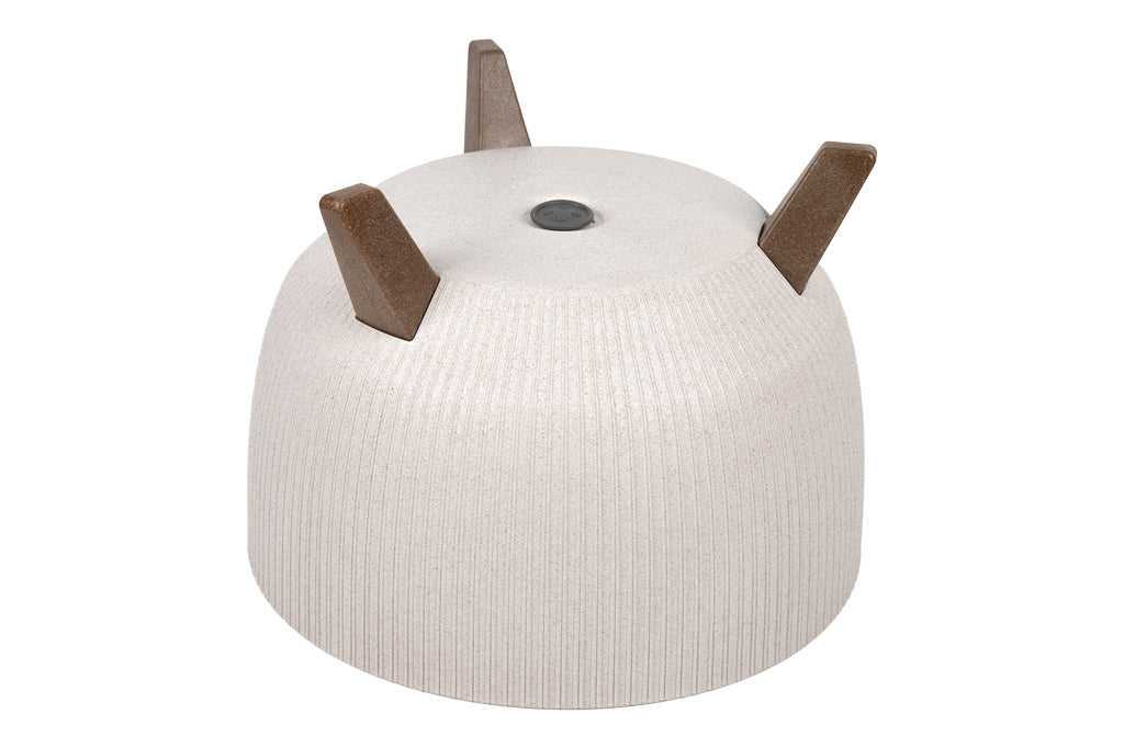 Cofan – Maceta Decorativa Blanca con Patas Desmontables | Diseño Rayado | Resistente a UV | Varias Medidas
