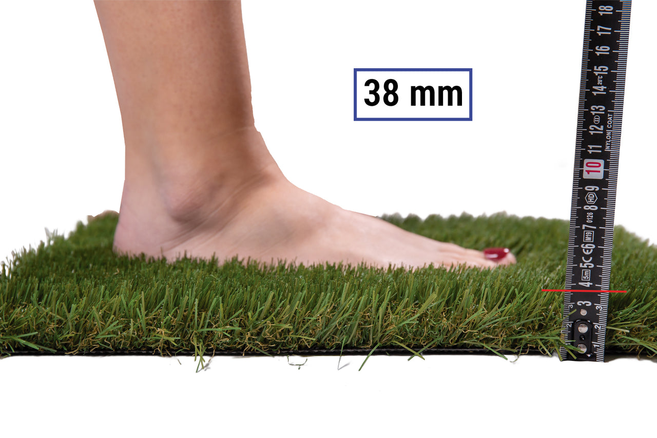 Cofan – Césped Artificial de 38 mm para Terraza y Jardín | Modelo Acolchado, Confortable y Resistente | Ideal para Exteriores y Piscinas