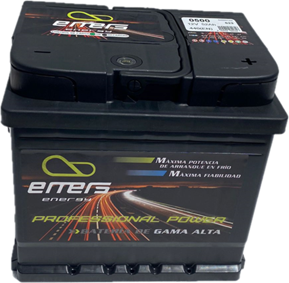Emers - Batería de Arranque 12V 52Ah 460A EN EM0520
